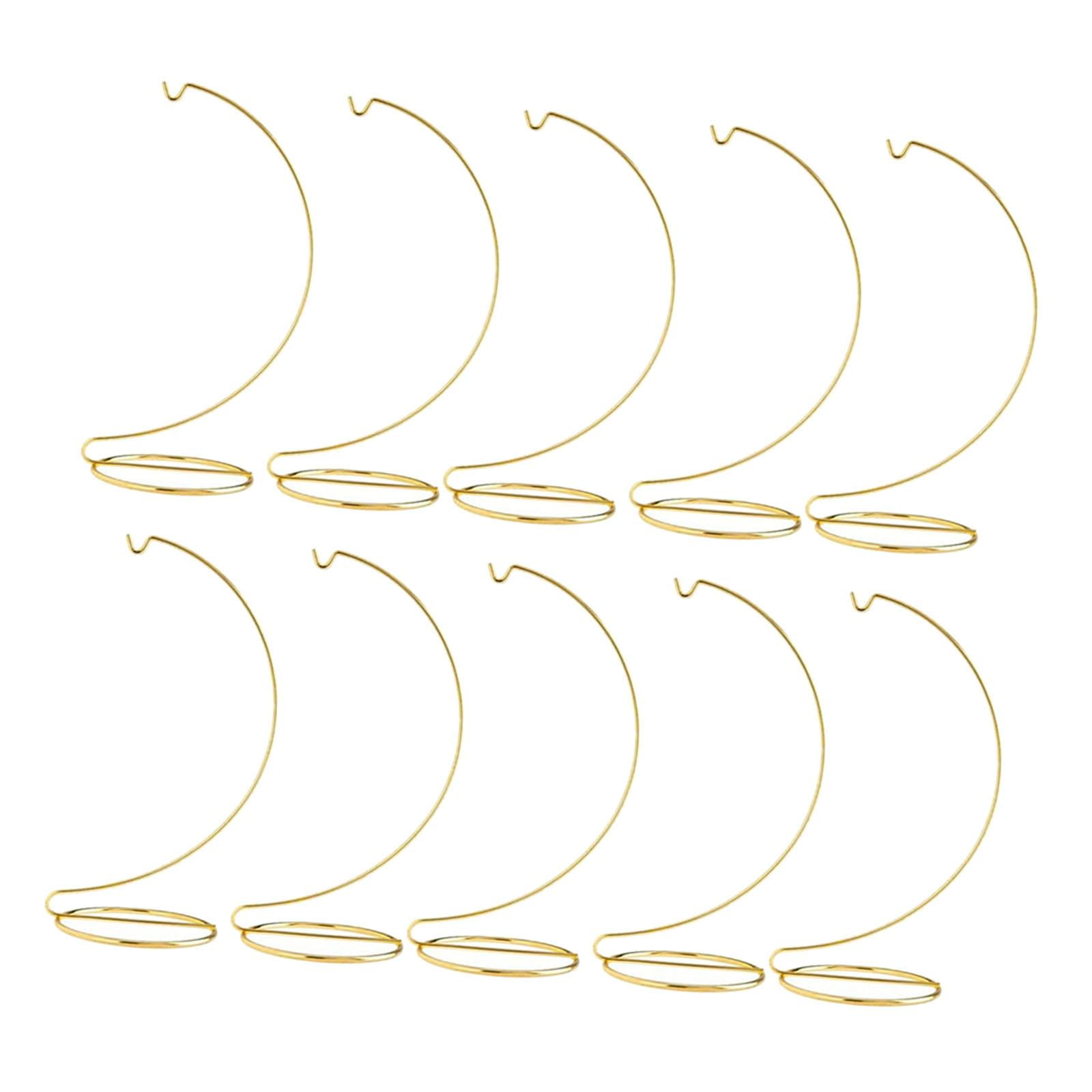 Magideal - Soporte De Gancho Para Colgar Con Adornos De Metal De 10 Piezas, Accesorios Multifuncionales De 9x4,3 Pulgadas Para Librerías, Estantes, Terrarios De Dorado