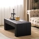 thumbnail image 2 of Modern Black Solid Wood Coffee Table, 49in Rectangular Coffee Table for Living Room, Farmhouse & Contemporary Decor, 2 of 3