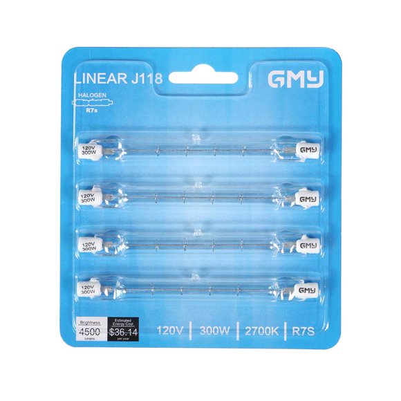 Bombilla Halógena Comyan 118 mm 300 W Regulable 120 V (Pack de 4)