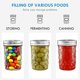 thumbnail image 4 of Tarros Mason YEBODA 240 ml Pack de 12 de Vidrio de Boca Ancha, 4 of 7