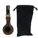 thumbnail image 2 of Pipa de madera de brezo para fumar tabaco con filtro de carbón de 9 mm, regalo artesanal (superficie dentada), 2 of 8