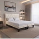 thumbnail image 4 of Cama Dos Plazas con Colchon + Pack de Almohadas Tapizado en Felpa Blanco, 4 of 6