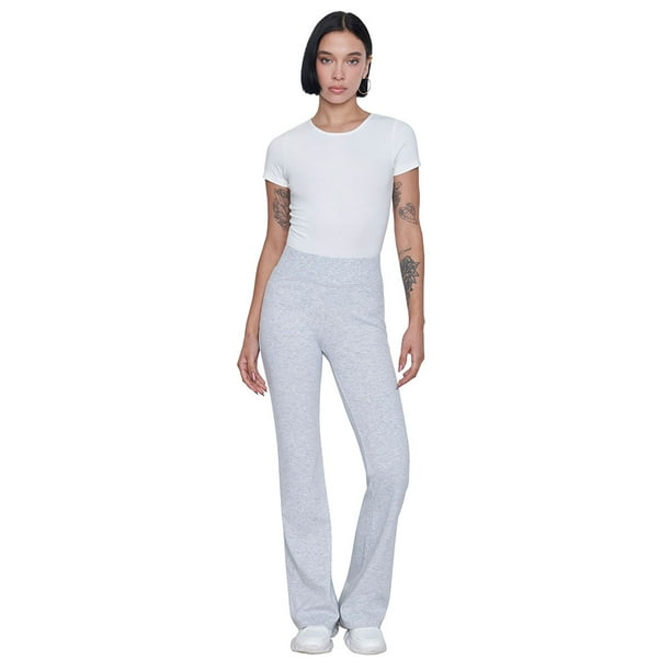 Calza Mujer Flare Cotton Gris Melange Corona