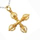 thumbnail image 1 of Charm Acero Inoxidable Cruz Vajra Pestle Colgante Talismán Collar Oro, 1 of 3