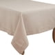 thumbnail image 1 of SARO LIFESTYLE Mantel Clásico con Bordado de Dobladillo - Mantel Elegante para Uso Diario con Tejido Texturizado y Borde de Puntada para Mesas de Comedor y Eventos Formales, 60" x 60", Topo, 1 of 4