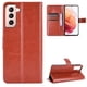 thumbnail image 3 of Funda tipo libro para Samsung Galaxy S21 5G, cartera todo‑en‑uno, funda multifuncional con tarjetero y correa de muñeca desmontable, 3 of 4