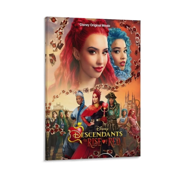 Descendientes: El Ascenso de Red Cuadro decorativo colgante - Arte de pared - Póster enmarcado - Decoración de pared - Regalos para familia, amigos y aficionados 40*60 cm