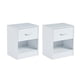 thumbnail image 1 of Pack de 2 Veladores Cajón y Espacio Almacenamiento Minimal Blanco, 1 of 4