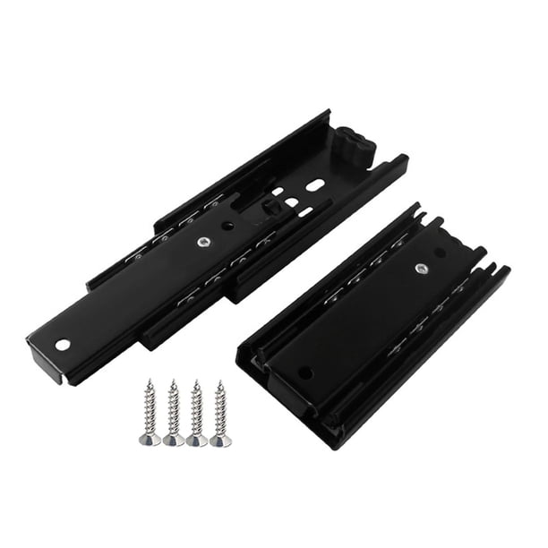 Rieles De Repuesto Para Cajones De Gabinetes, Rieles Para Muebles, Tocador, Dormitorio, Longitud De 4 Pulgadas, Color Negro