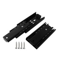 Bothyi - Rieles De Repuesto Para Cajones De Gabinetes, Rieles Para Muebles, Tocador, Dormitorio, Longitud De 4 Pulgadas, Color Negro