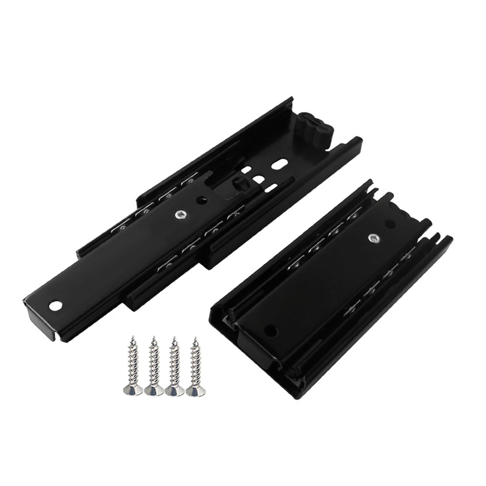 Bothyi - Rieles De Repuesto Para Cajones De Gabinetes, Rieles Para Muebles, Tocador, Dormitorio, Longitud De 4 Pulgadas, Color Negro