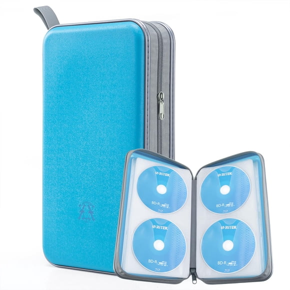 Estuche de CD/DVD alavisxf xx, organizador rígido de plástico con capacidad para 96 discos