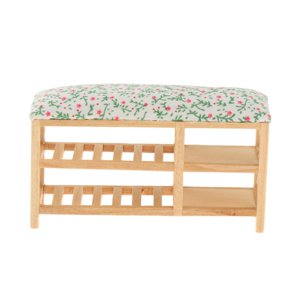 Bothyi - 1:12 Zapatero Banco Escena De Vida Muebles Para Entrada Baño Dormitorio
