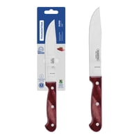 Cuchillo De Cocina Tramontina Polywood Con Lámina De Acero Inoxidable Y Mango De Madera Tratada Rojo 6""