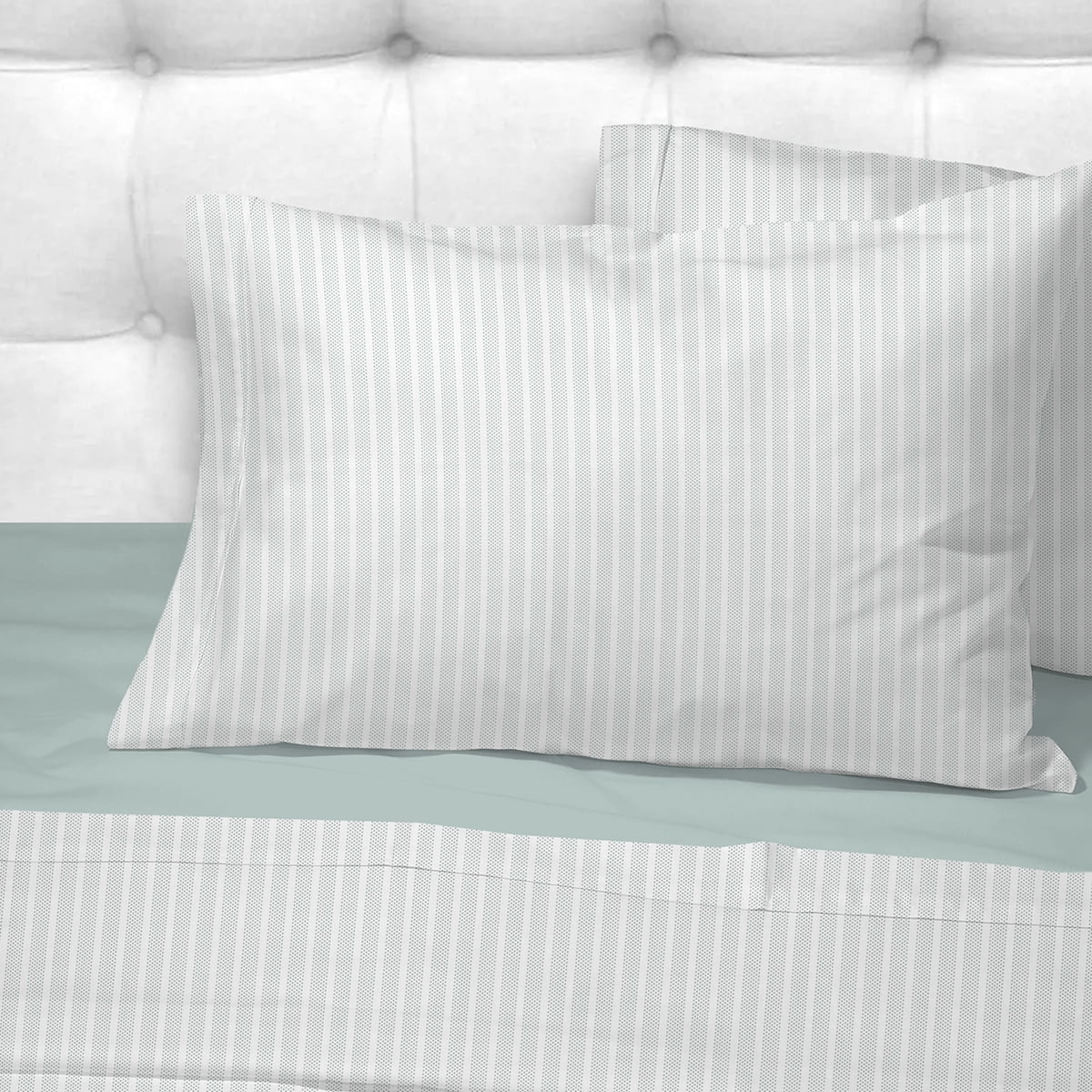 Sabanas Andes 180 Hilos Estampada Franjas Verde 1.5 Plazas