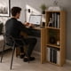 thumbnail image 1 of Escritorio Home Office con Biblioteca Lateral Mel Negro, 1 of 5