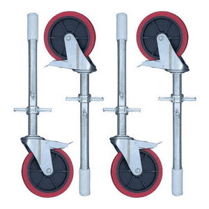 Genérico - Ruedas 6 Kit De Andamio Freno Y Base Husillo Bryo