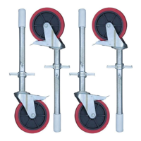 Genérico - Ruedas 6 Kit De Andamio Freno Y Base Husillo Bryo