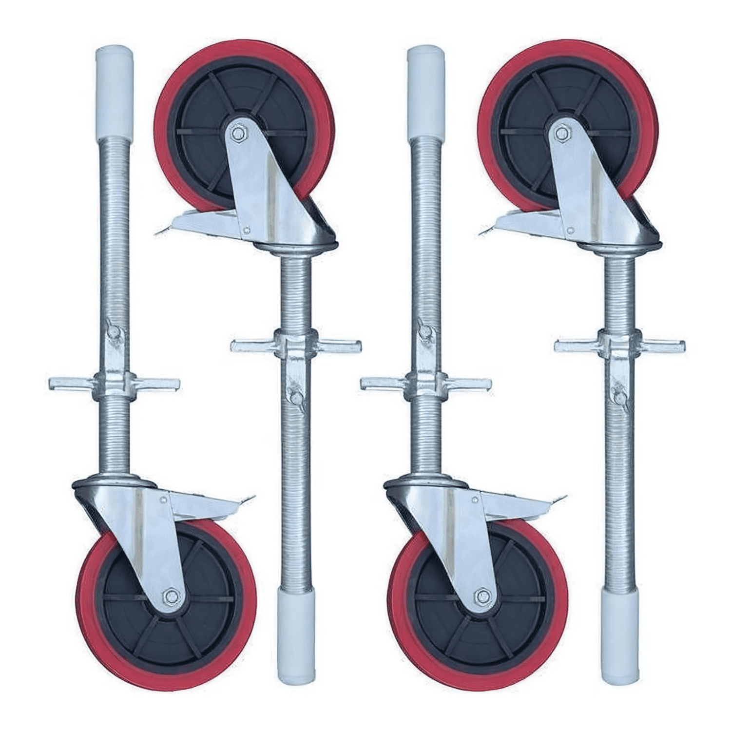 Genérico - Ruedas 6 Kit De Andamio Freno Y Base Husillo Bryo