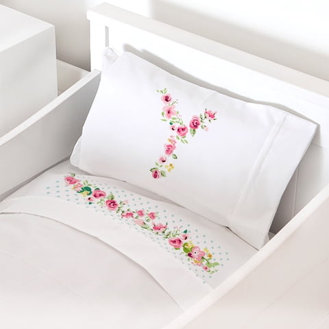 Tuyo Print - Juego De Sábanas Moisés - Colecho Letras Vintage Y