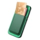 thumbnail image 2 of Funda de Cuero Magnética con Tarjetero para iPhone 14 Cubierta Delgada Verde, 2 of 5