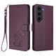 thumbnail image 1 of Funda Volteable con Diseño de Gato para Samsung Galaxy S23 FE, Morado Oscuro, 1 of 6