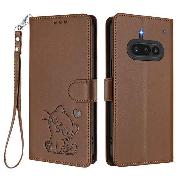 Funda Billetera Magnética para Nothing Phone 3A, Marrón