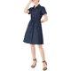 thumbnail image 5 of INSPIRE CHIC Vestido Mini de Mujer para Regreso a Clases con Ajuste y Vuelo, Cuello con Bolsillo, Cintura Elástica, Talla XL, Azul, 5 of 8