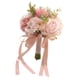 thumbnail image 3 of Ramo de novia, arreglo floral, elegante ramo de flores para lanzar, flores de mano para accesorios de fotos, fiesta, compromiso, hogar, día de Rosa, 3 of 5