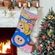 thumbnail image 1 of Mother Goose Club Tema: Calcetines de Navidad, fino lino blanco para colgar en escaleras y chimenea, decoración navideña para el hogar, regalo de Navidad. 45cm × 32cm, 1 of 5