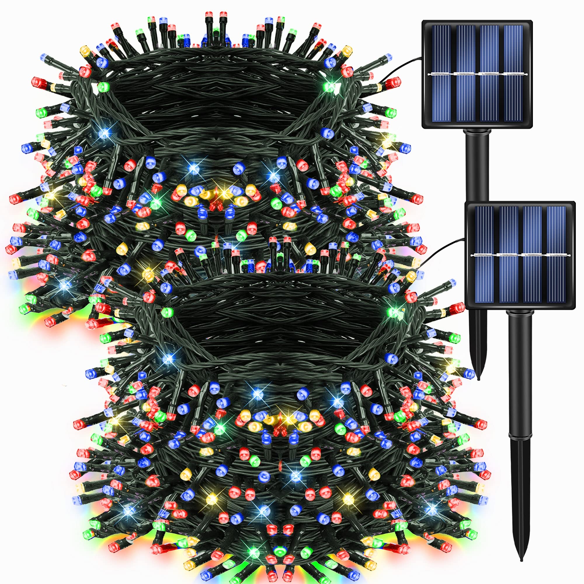 Dazzle Bright - Cadena De Luces Solares Navideñas Para Exteriores, Deslumbrante, 400 Led