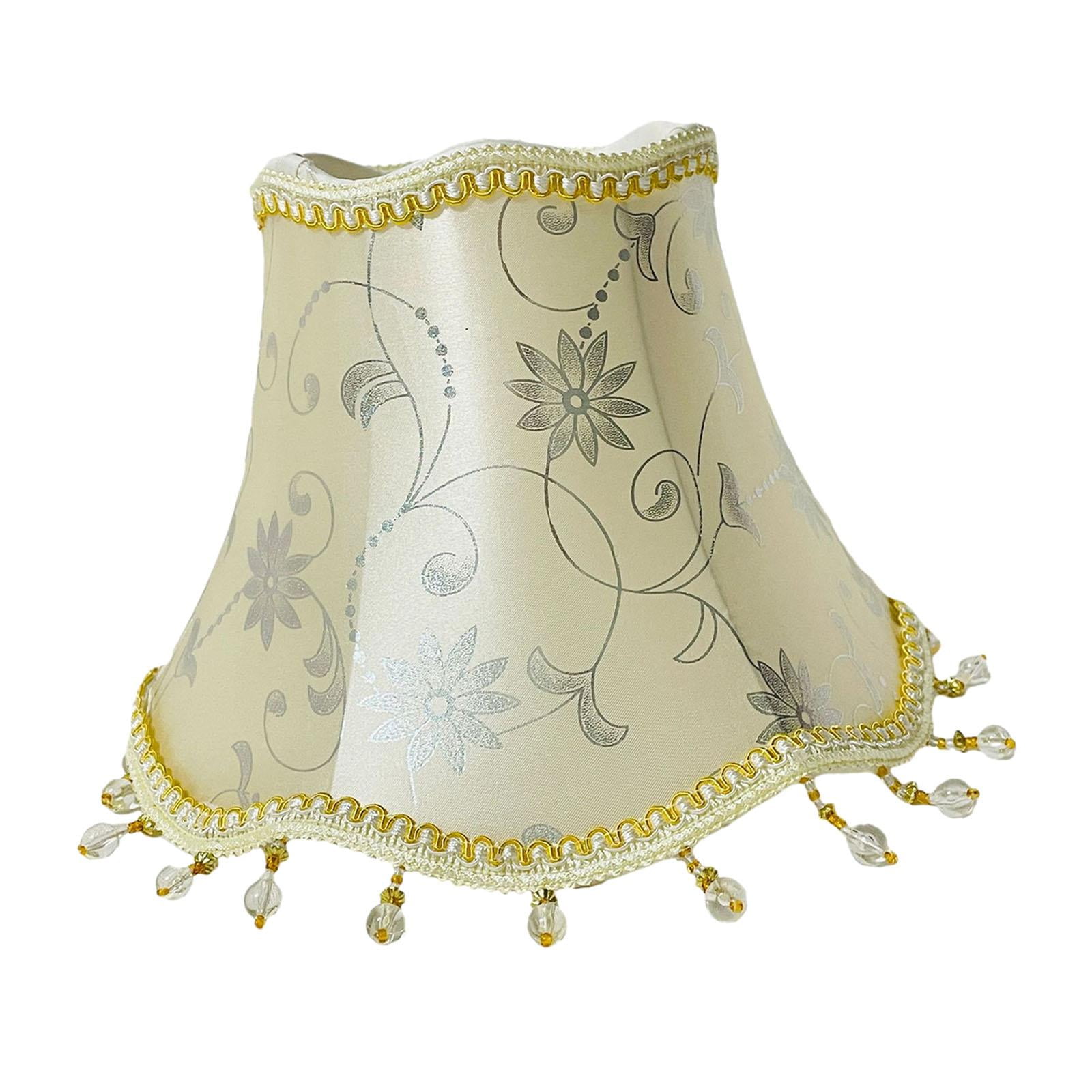 Magideal - Pantalla De Lámpara Colgante Vintage, Lámpara Retro De Tela Con Cuentas, Pantallas De Lámpara Con Flecos Para Lámparas De Pie, Sala De Estar, Cafeterí