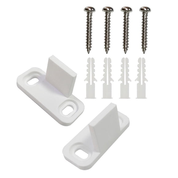 Guías De Suelo Para Puerta Corrediza De Granero, Puerta De Madera Montada En El Suelo Inferior, Color Blanco, 2 Uds.
