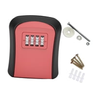 Magideal - Caja De Bloqueo De Llave Caja De Contraseña De 4 Dígitos Código De 4 Dígitos Fácil De Instalar Combinación De Almacenamiento De Llave De Repuesto Para Rojo