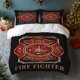 thumbnail image 1 of 3pcs Firefighter Hero Themed bedding with Printed Badges Made of Durable And Wrinkle-Resistant Polyester, 1 of 1