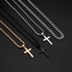 thumbnail image 5 of Collar Ursteel con forma de cruz plateada de acero inoxidable de 16 a 18 pulgadas, 5 of 7