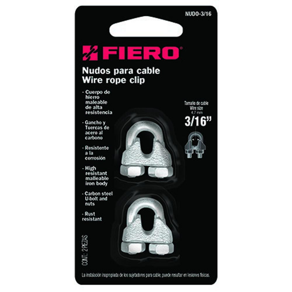 Grapa Para Cable Galvanizada 3/16" 2un. - Fiero
