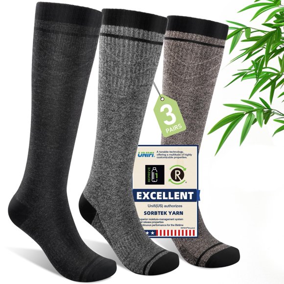 Calcetines de compresión Iambamboo 3 pares, bambú, talla S/M