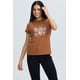 thumbnail image 1 of Polera Mujer Básica Print Camel, 1 of 4