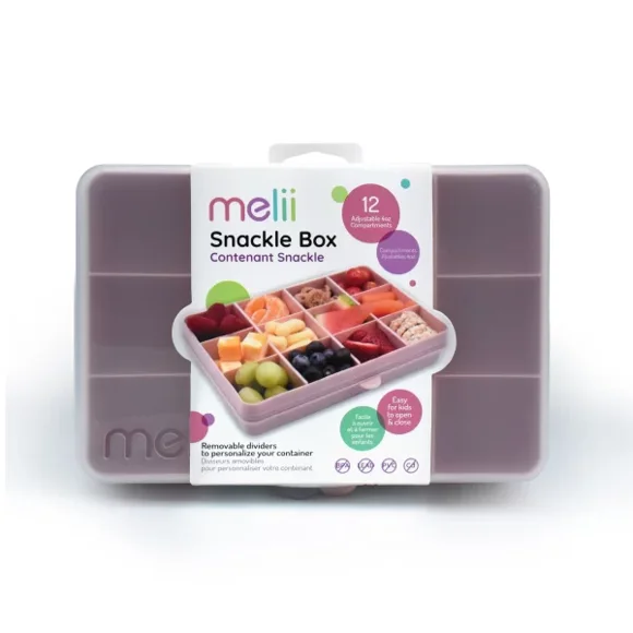 Caja contenedora para snacks color rosado