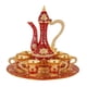 thumbnail image 3 of Juego De Vino Europeo, Juego De Jarra De Copa De Vino De Metal Para Fiesta De Té, Boda, Sala De Estar, Color Rojo Dorado, 3 of 5