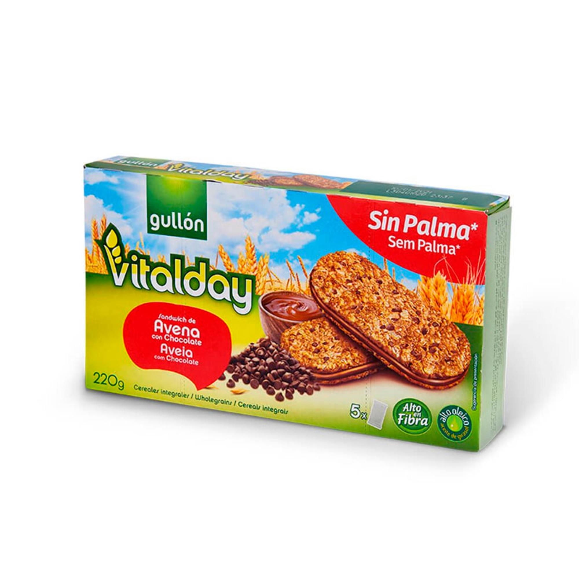 Galleta Sandwich Vitalday Avena Chocolate 220 g Gullón