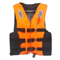 Ioensy - Chaqueta De Natación Equipo Deportivo Chaleco Salvavidas Portátil Para Navegación A La Deriva Navegación 2Xl Naranja