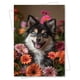thumbnail image 1 of Tarjeta de felicitación Pet Party Delights Pomsky con flores, 15 x 7 pulgadas, 1 of 8