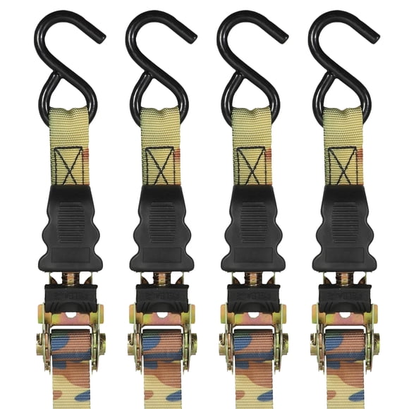Correas de amarre con trinquete RPS Outdoors EP-2069, 1,5 k Break, paquete de 4