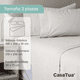 thumbnail image 2 of Sabanas casatua hotel funda almohada 2 plazas color gris claro, 2 of 3