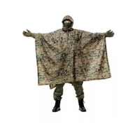 Genérico - Poncho Militar Impermeable / Camping Senderismo