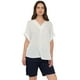 thumbnail image 1 of Blusa Mujer Manga Corta Ecru Cuello V Corona, 1 of 5