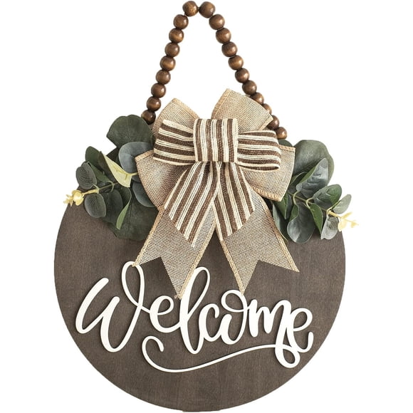 Guirnalda Bienvenida Madera 30x30 Cm Puerta