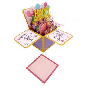 Bothyi - Tarjeta De Feliz Cumpleaños 3D Para Esposa, Niñas Y Niños, Tarjeta De Felicitación De Cumpleaños Para Él O Ella